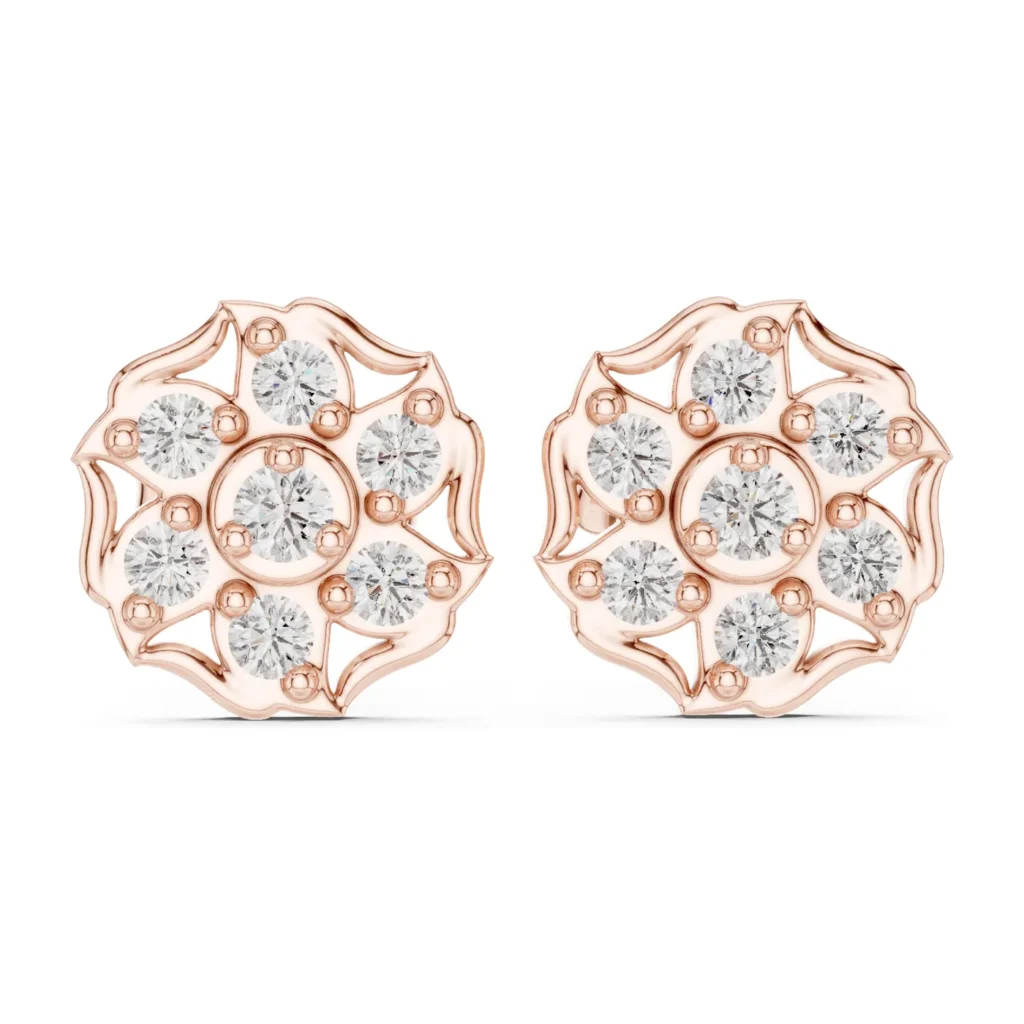 Rosette Cluster Medallion Studs — photo 12