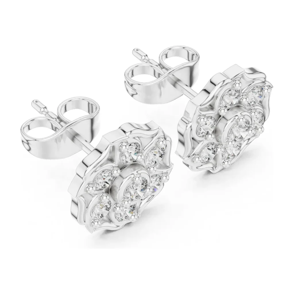 Rosette Cluster Medallion Studs — photo 6