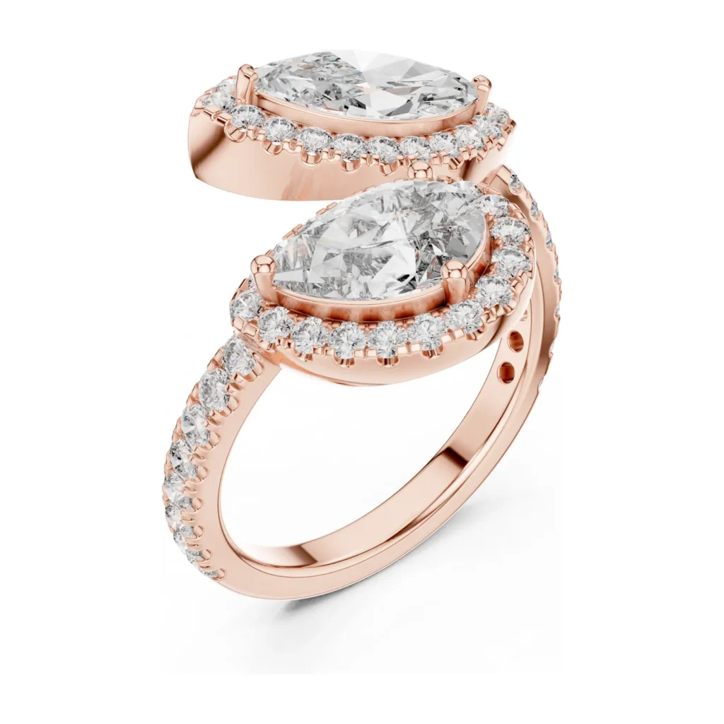 Toi et Moi Halo Open Ring — photo 10