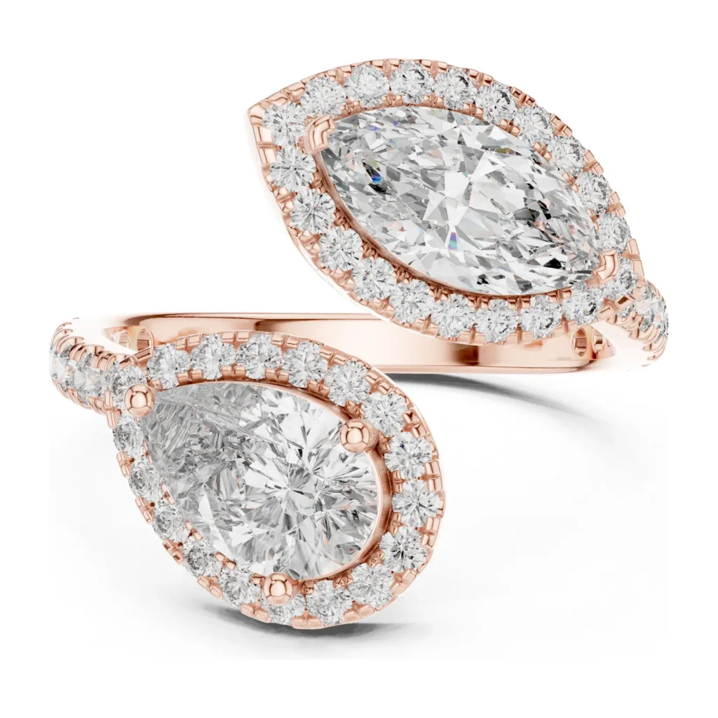 Toi et Moi Halo Open Ring — photo 12