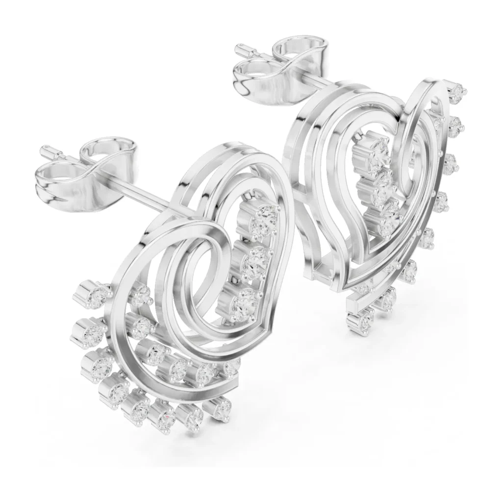 Spiral Heart Studs — photo 5