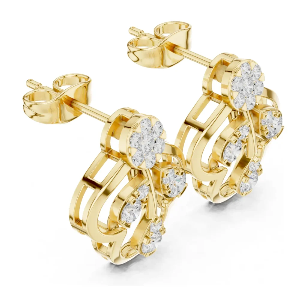 Floral Loop Studs