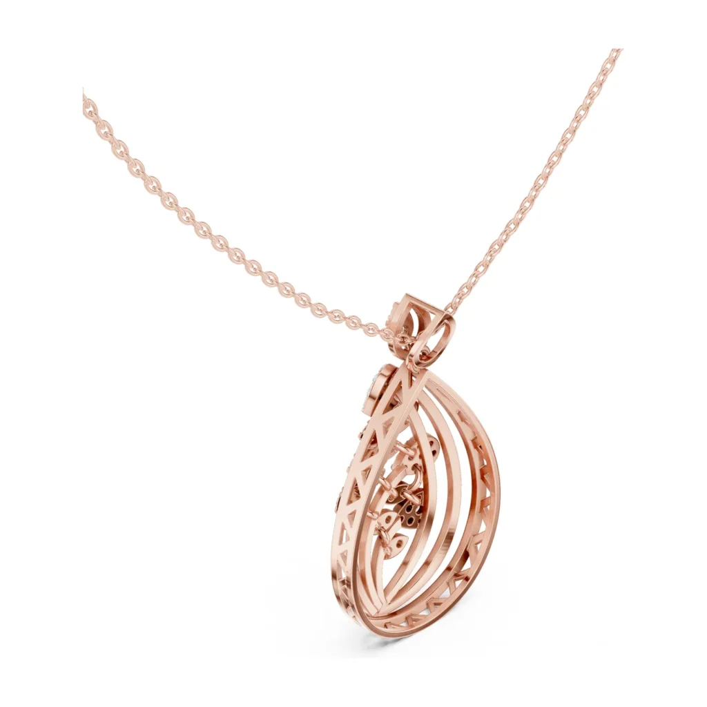 Pear Halo Teardrop Pendant — photo 10
