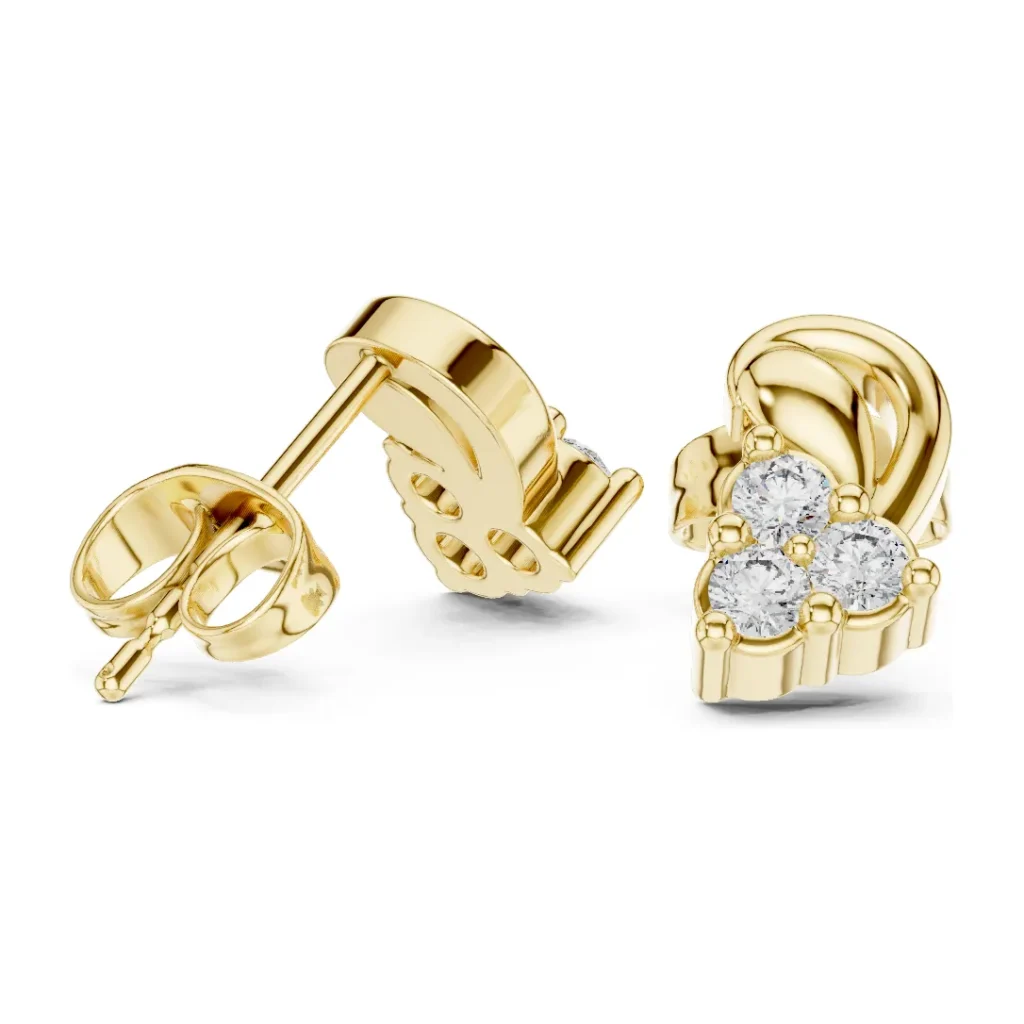 Heart Swirl Cluster Studs