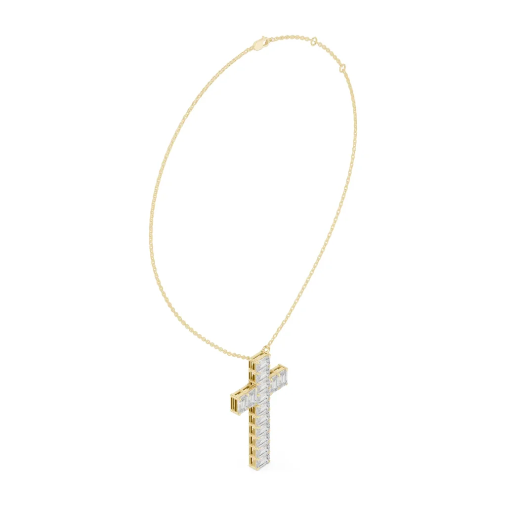 Baguette Cross Pendant