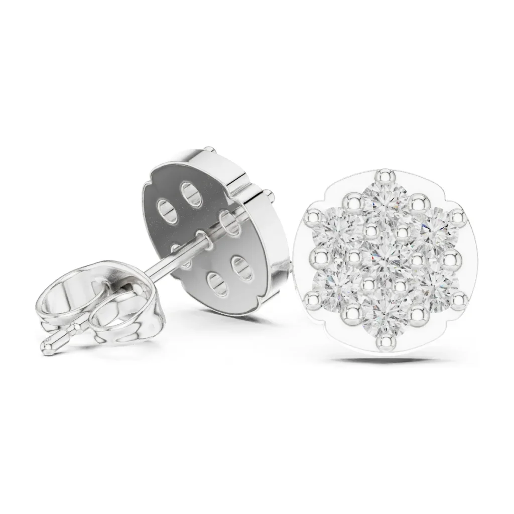 Round Pavé Cluster Studs — photo 5