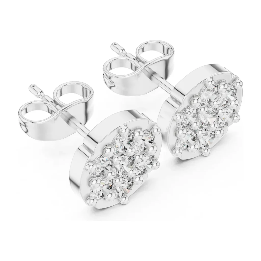Round Pavé Cluster Studs — photo 6