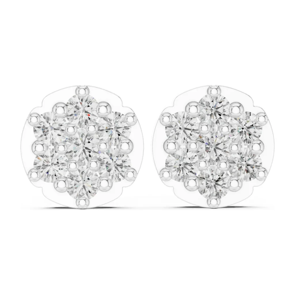 Round Pavé Cluster Studs — photo 8