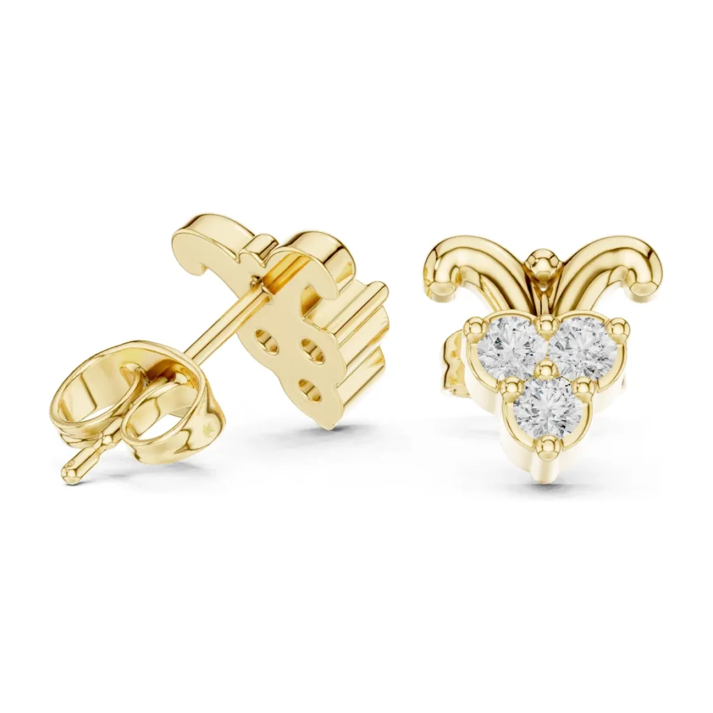 Fleur Crown Studs