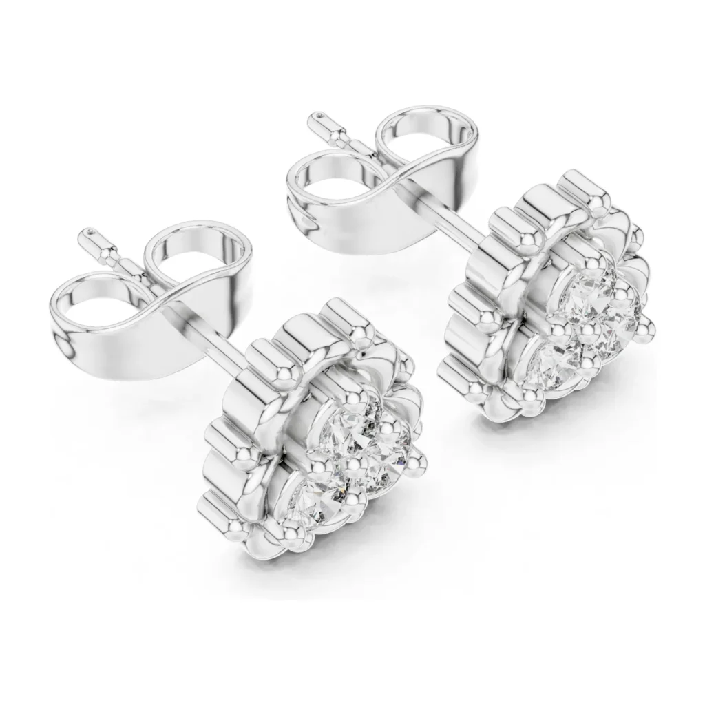 Round Halo Cluster Studs — photo 4