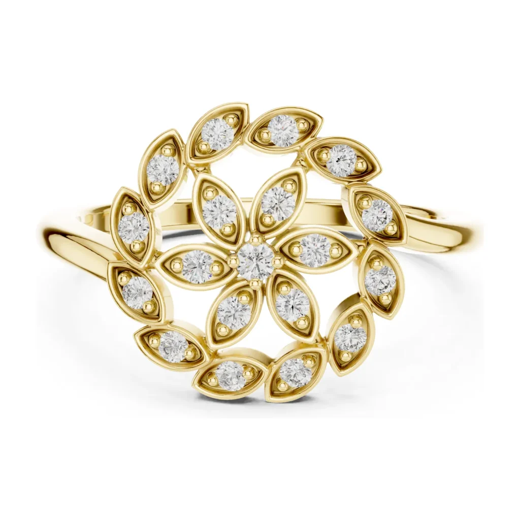 Floral Cluster Crown Ring — photo 4