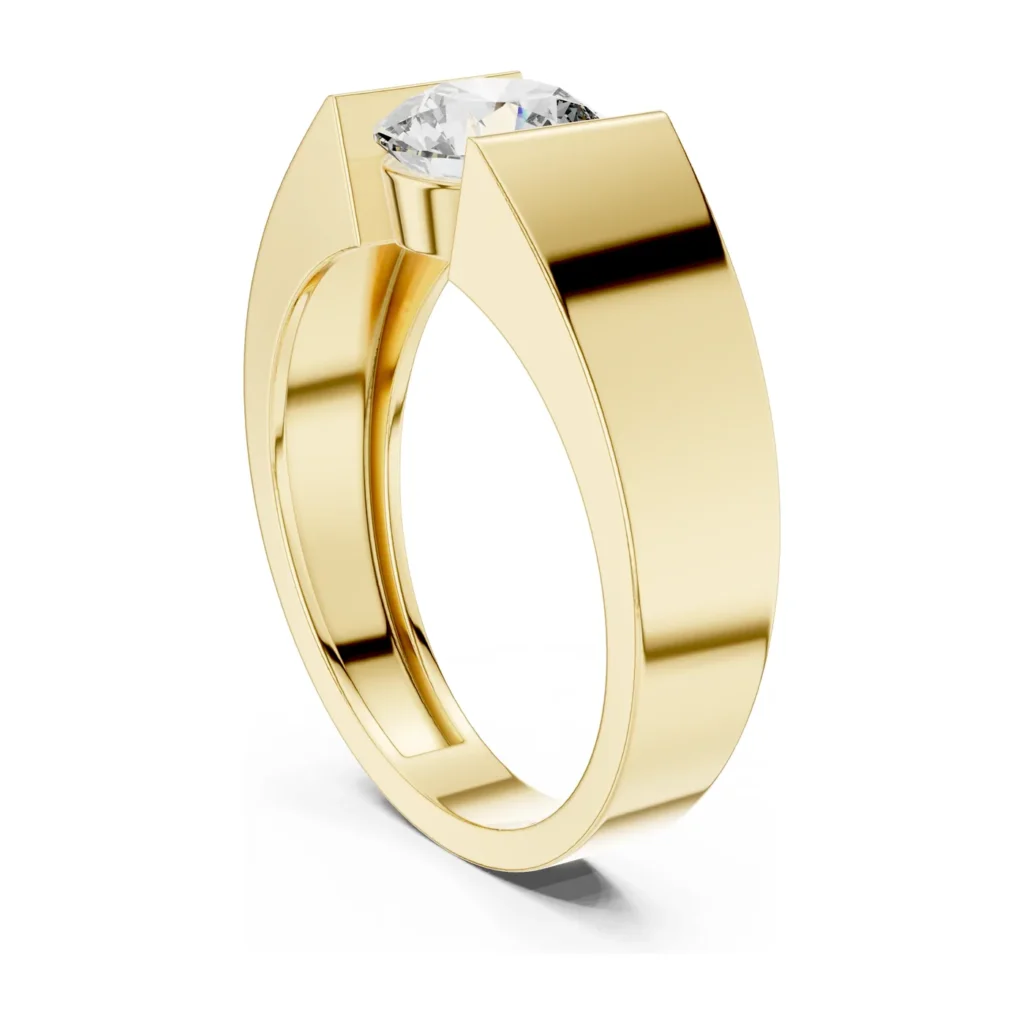 Bezel Tension Solitaire Band