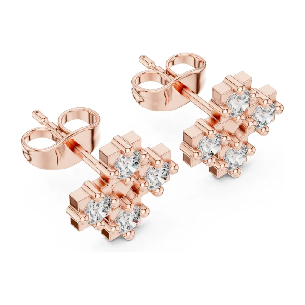 Petite Cross Cluster Studs — photo 7