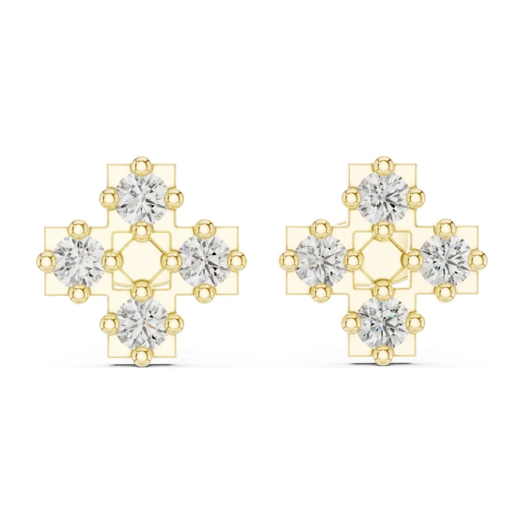 Petite Cross Cluster Studs — photo 3