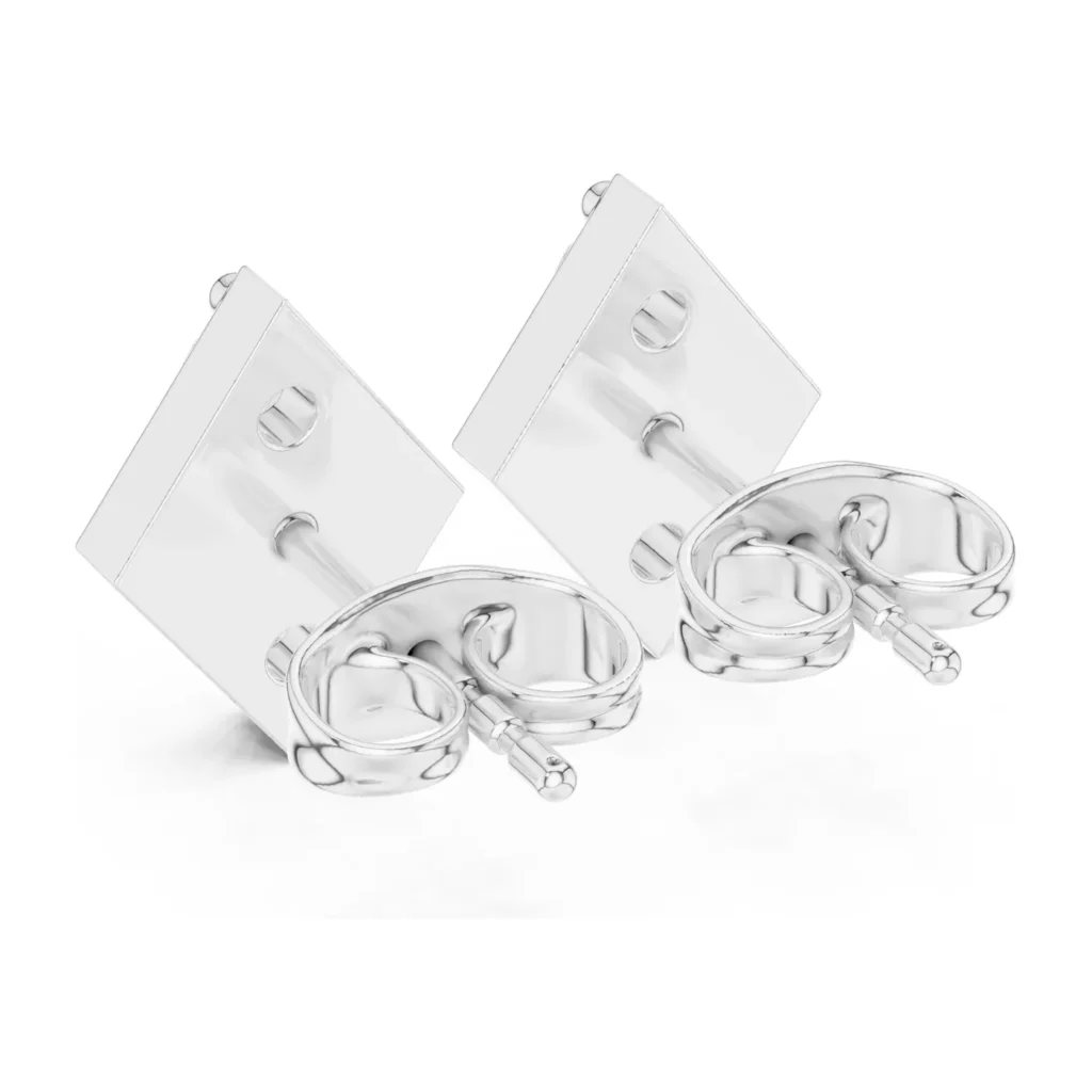 Pavé Bar Square Studs — photo 5