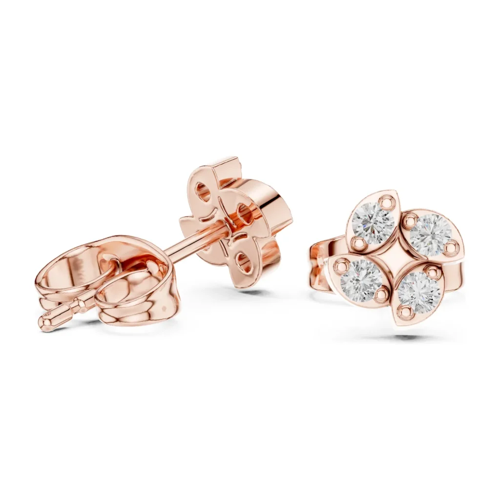 Trio Bezel Cluster Studs — photo 9