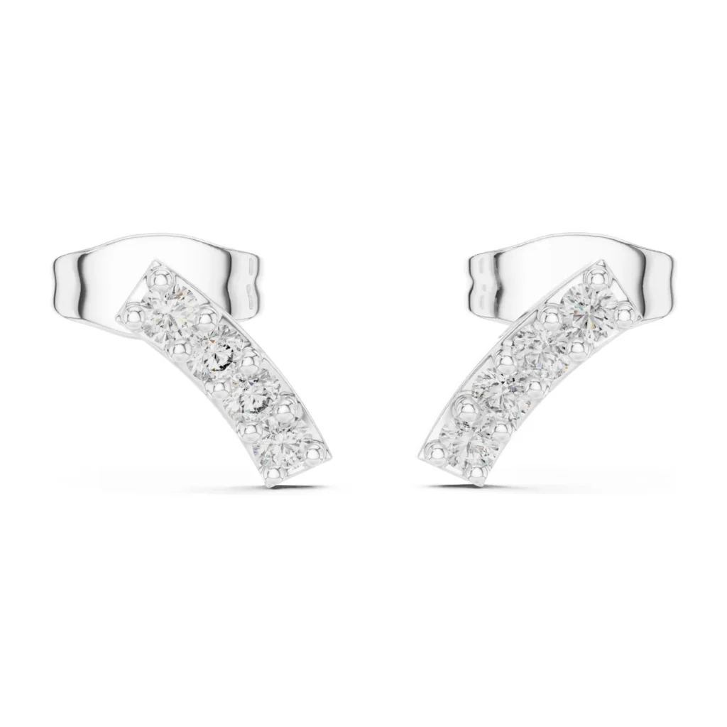 Pavé Curved Bar Studs — photo 8