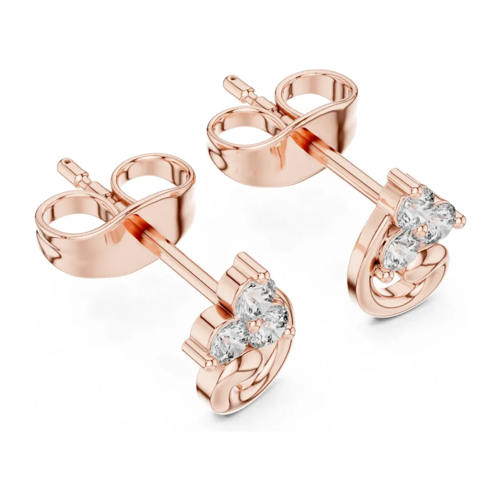 Pavé Swirl Accent Studs — photo 10