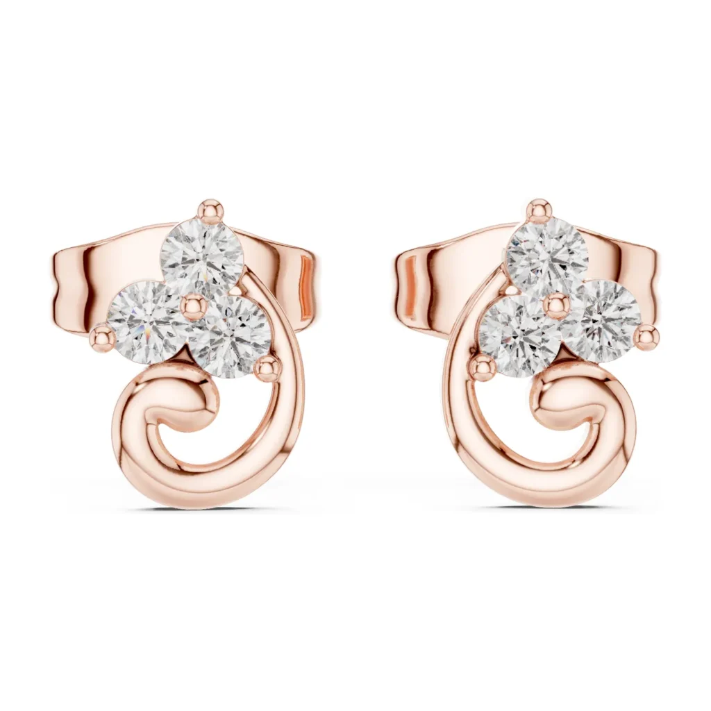 Pavé Swirl Accent Studs — photo 12