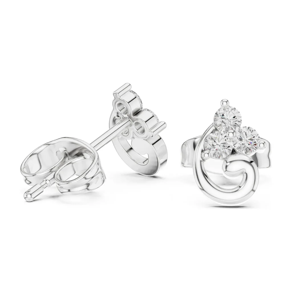 Pavé Swirl Accent Studs — photo 5