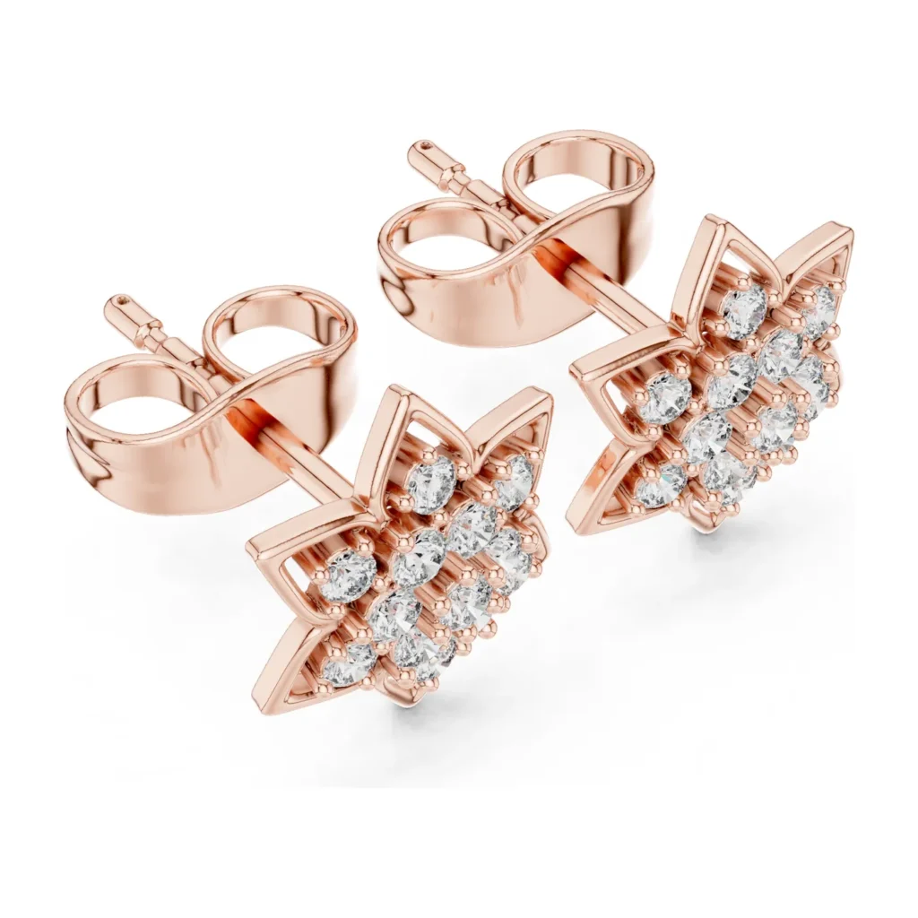 Pavé Star Flower Studs — photo 10