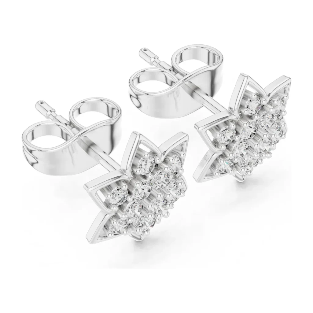 Pavé Star Flower Studs — photo 6