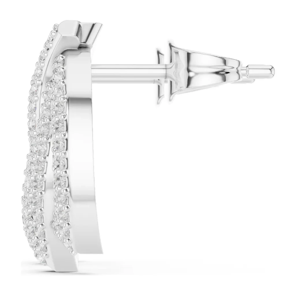 Pavé Teardrop Wave Studs — photo 7