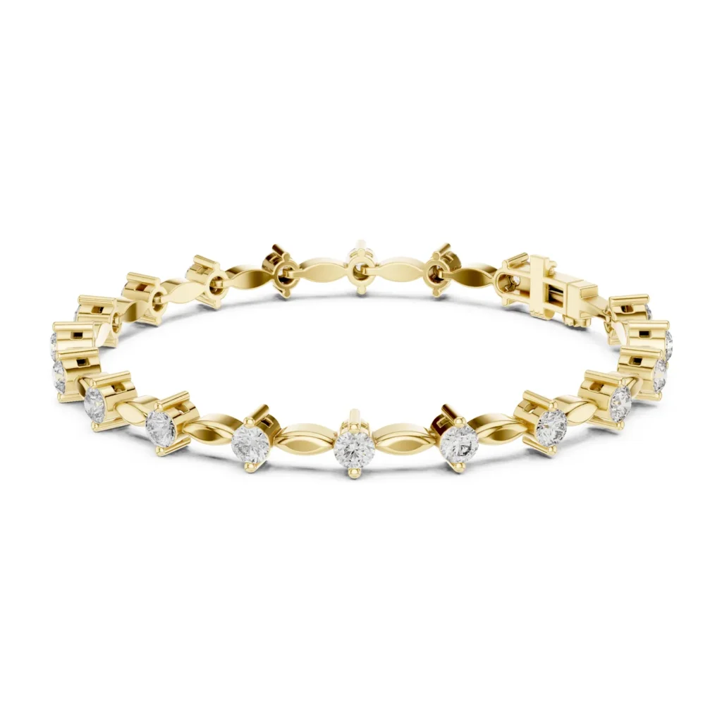 Marquise & Round Station Bracelet