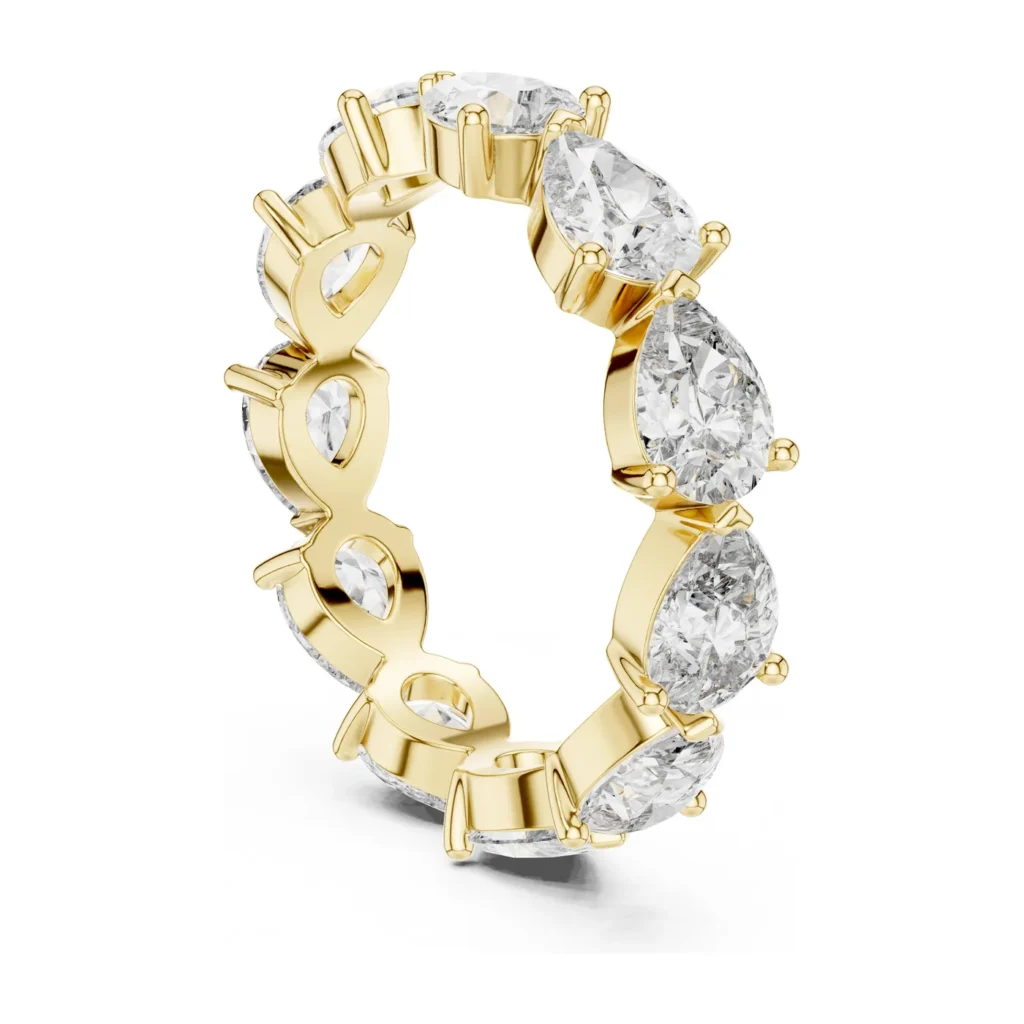 Pear and Marquise Eternity Band
