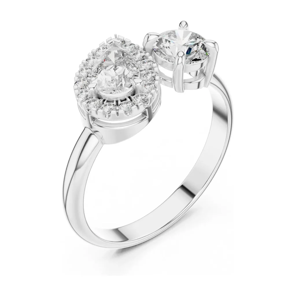 Petite Three-Stone Engagement Ring — photo 6
