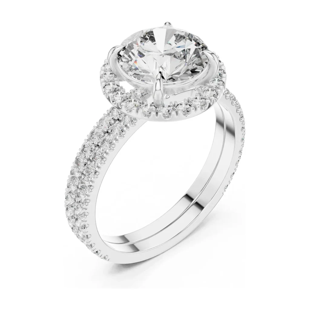 Round Halo Double-Pavé Ring — photo 6