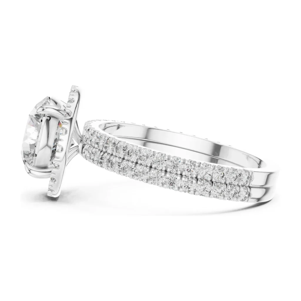 Round Halo Double-Pavé Ring — photo 7