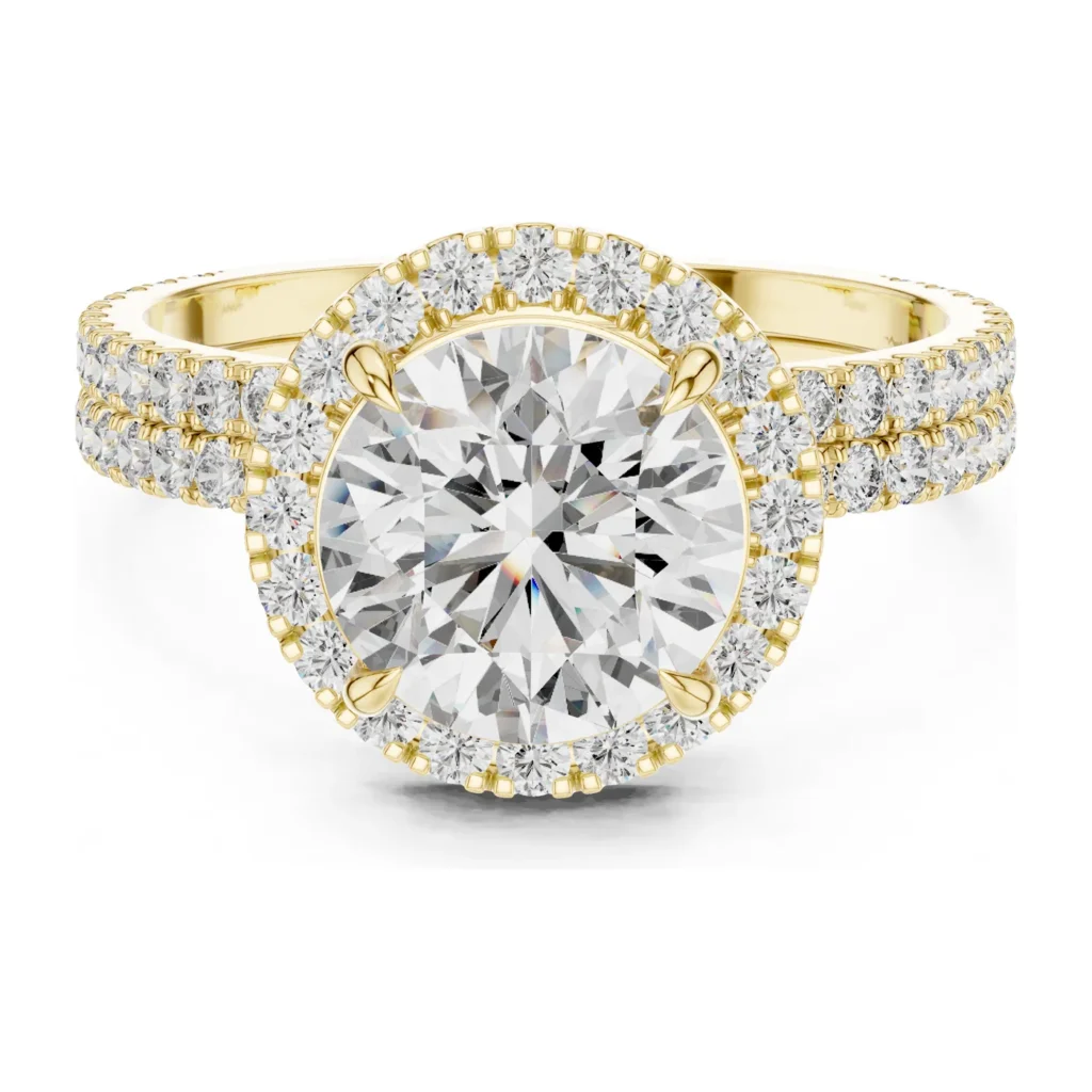Round Halo Double-Pavé Ring — photo 4