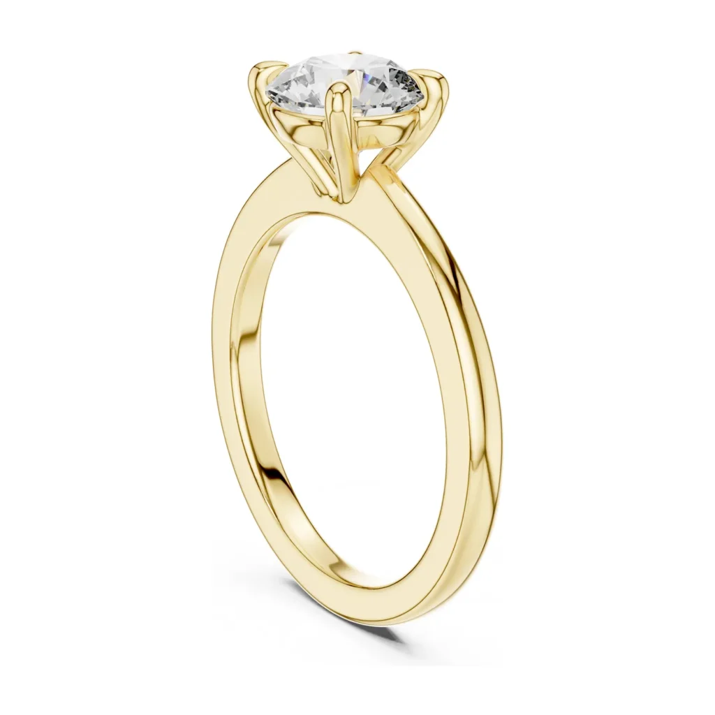 Four-Prong Round Solitaire Ring