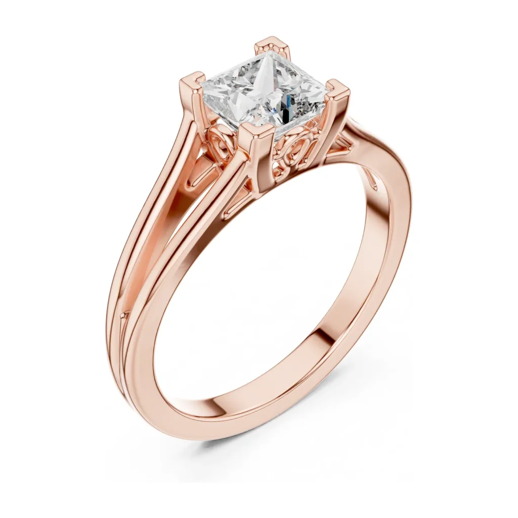 Split Cathedral Solitaire Ring — photo 10