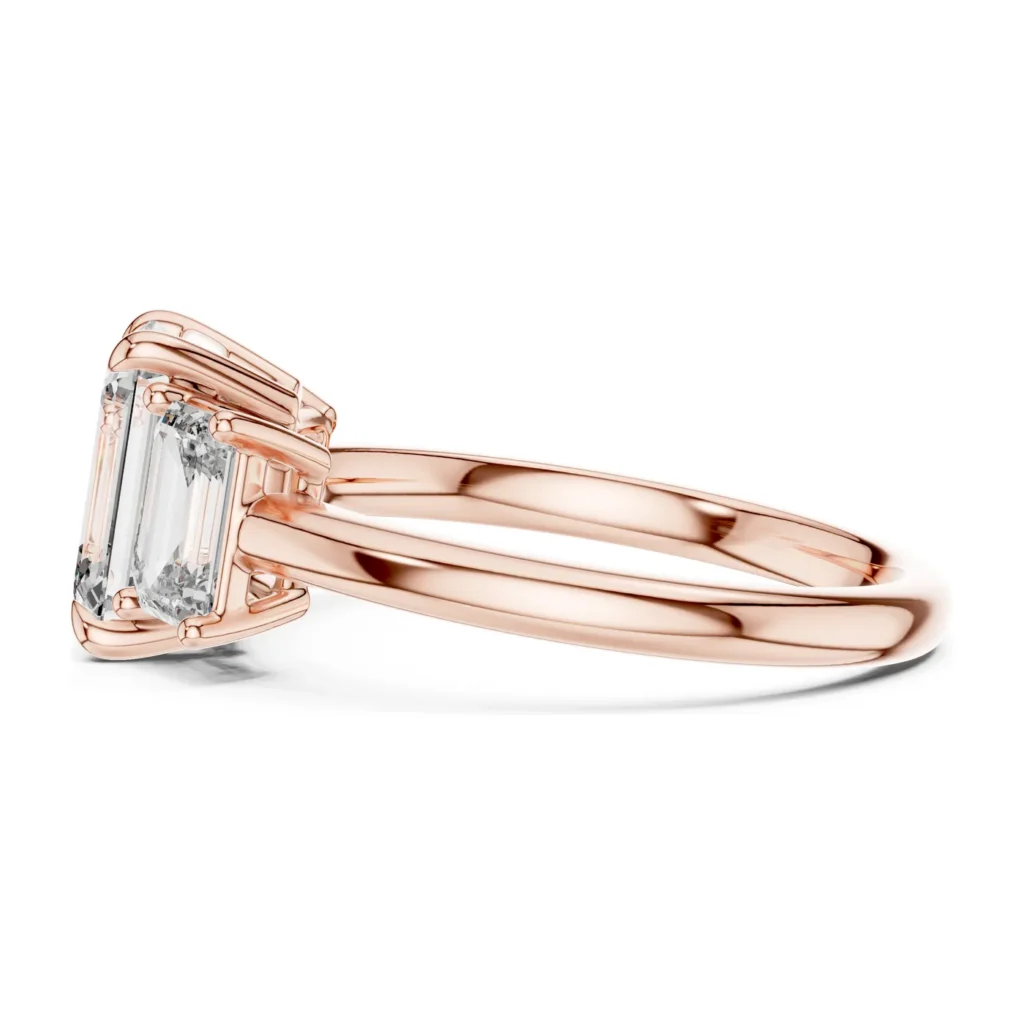 Emerald-Cut Three-Stone Engagement Ring — photo 11