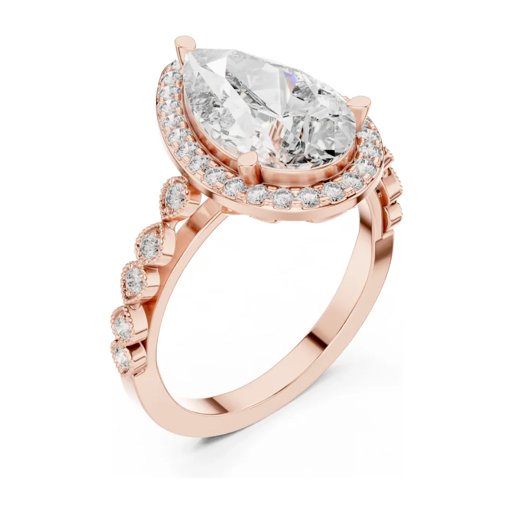 Pear Halo with Bezel Station Band — photo 10