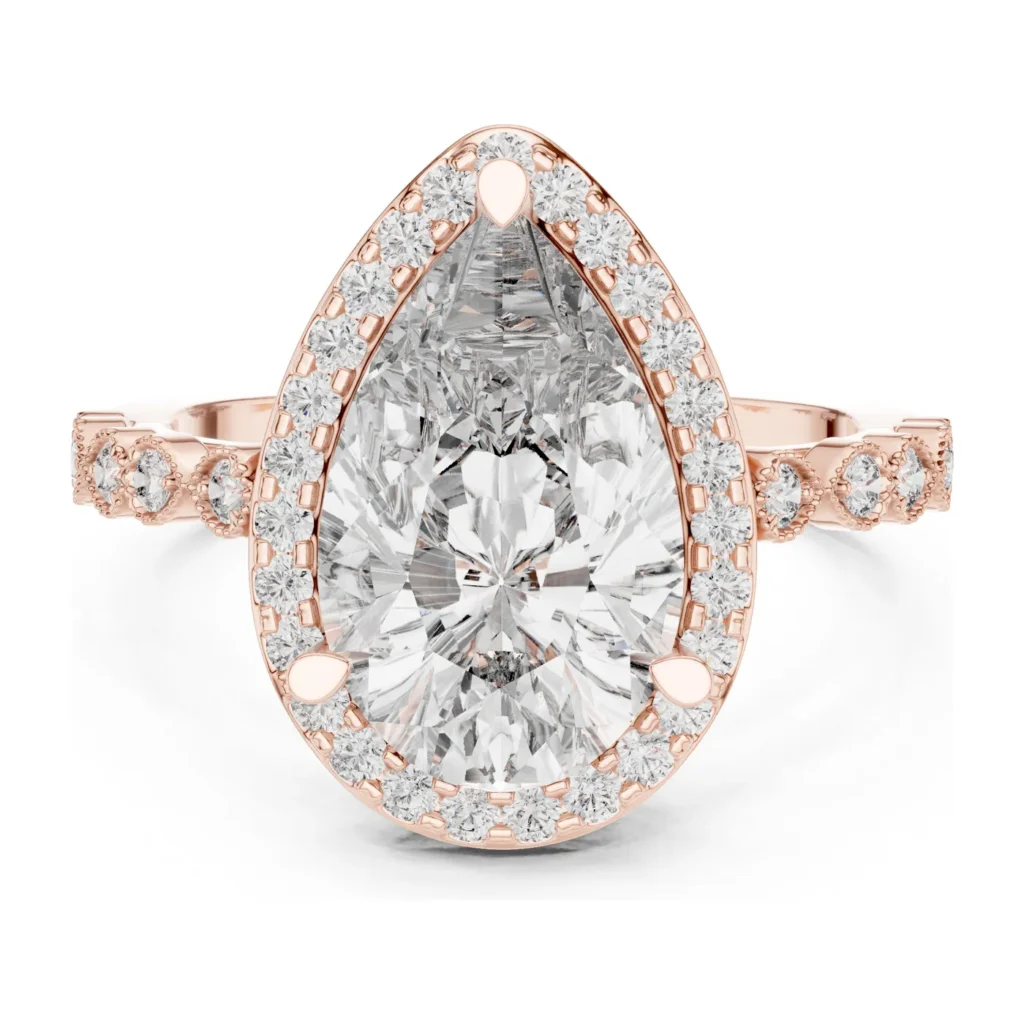 Pear Halo with Bezel Station Band — photo 12