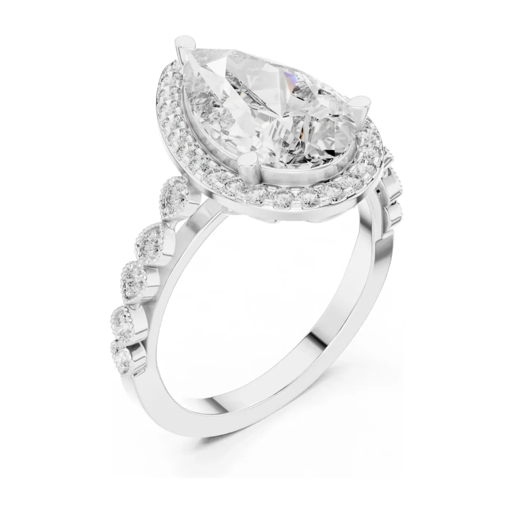 Pear Halo with Bezel Station Band — photo 6