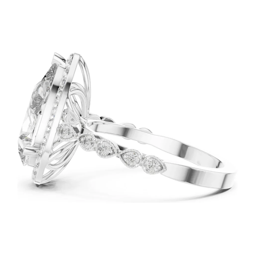 Pear Halo with Bezel Station Band — photo 7