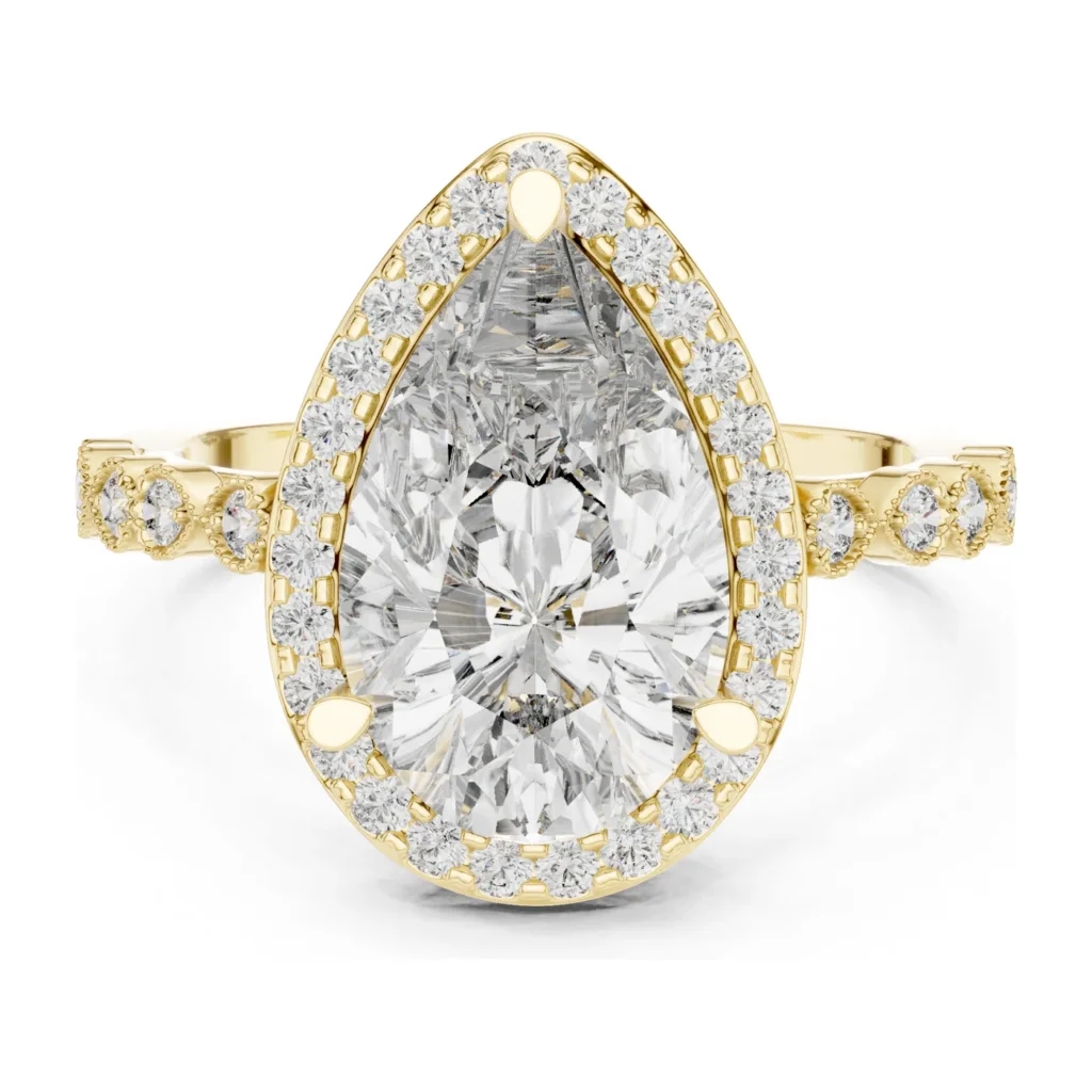 Pear Halo with Bezel Station Band — photo 4