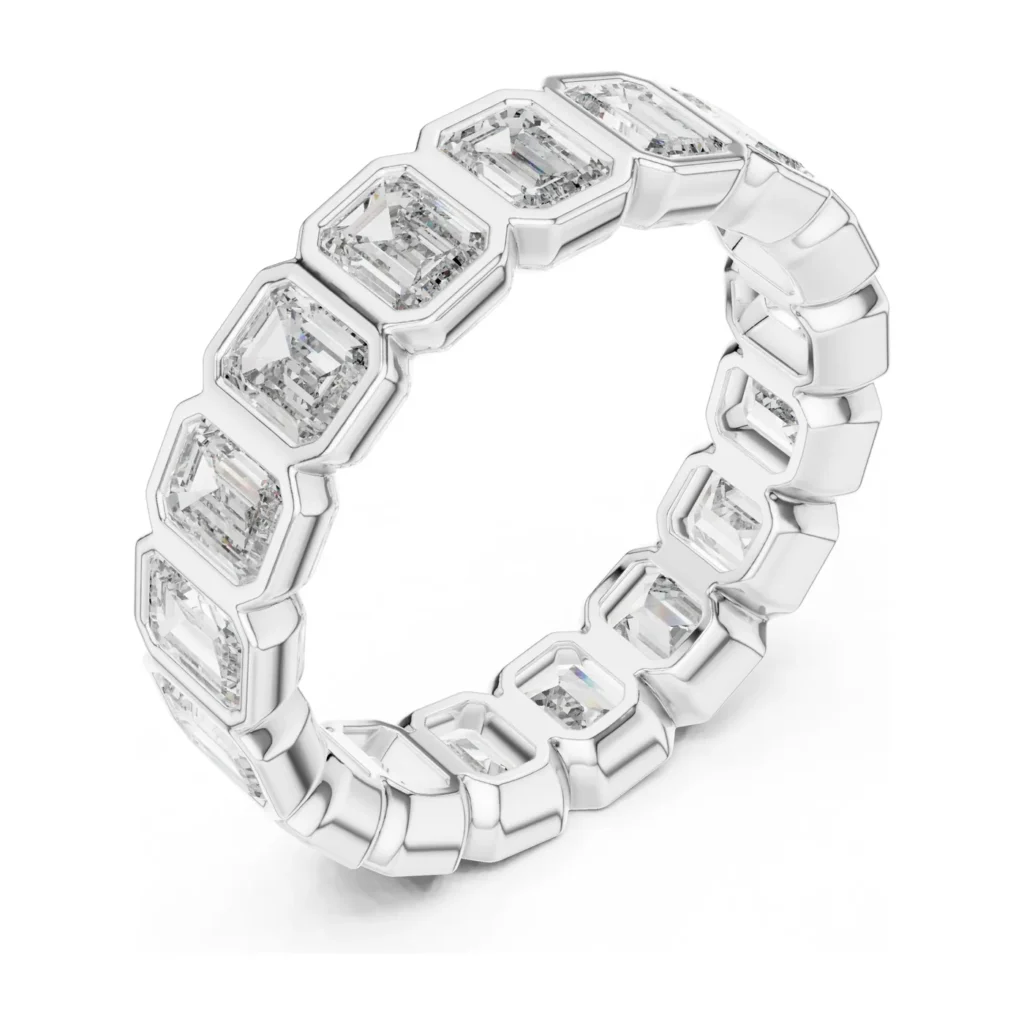 Asscher-Cut Bezel Eternity Band — photo 6