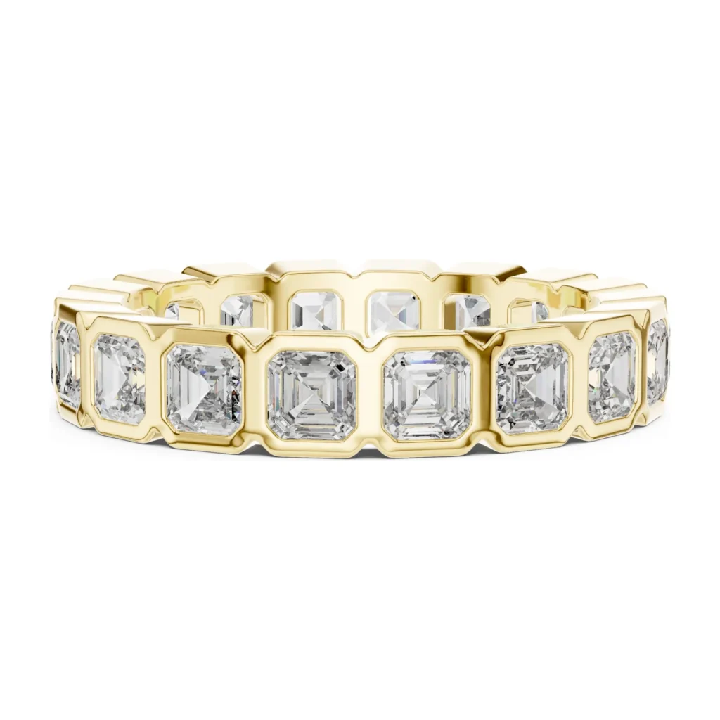 Asscher-Cut Halo Eternity Band — photo 3