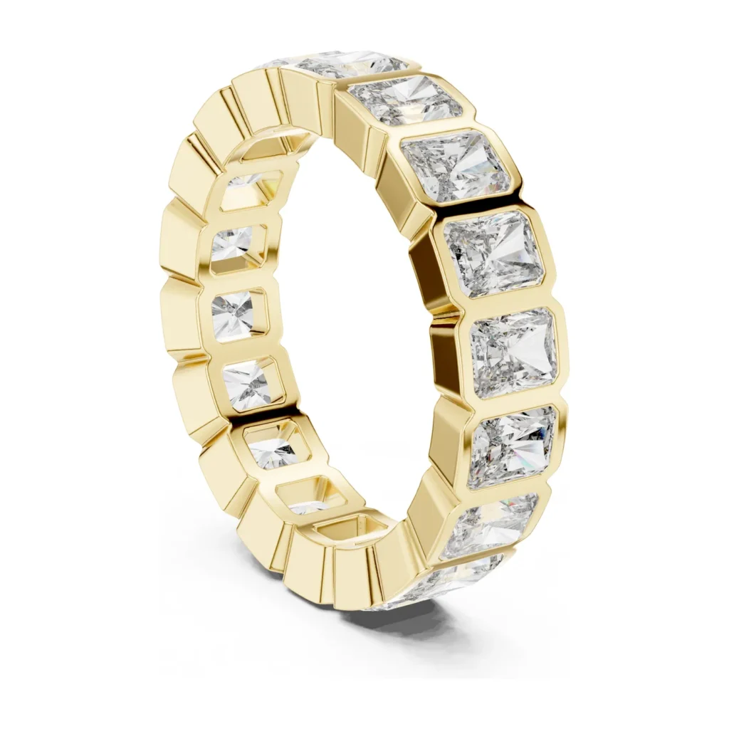 Radiant-Cut Bezel Eternity Band