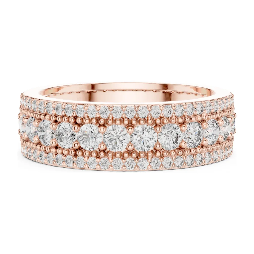 Triple-Row Pavé Wide Band — photo 11