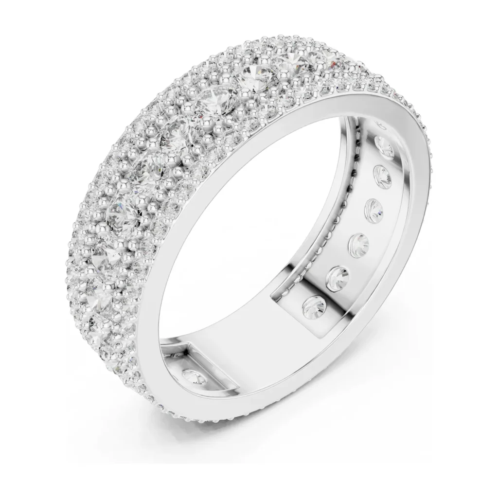 Triple-Row Pavé Wide Band — photo 6