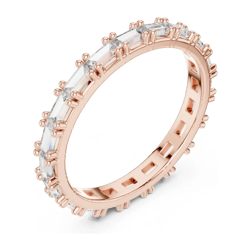 Baguette & Round Station Eternity Band — photo 10