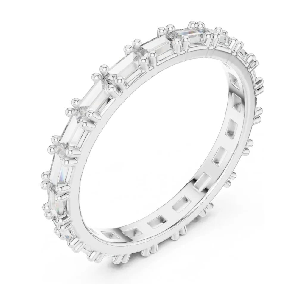 Baguette & Round Station Eternity Band — photo 6