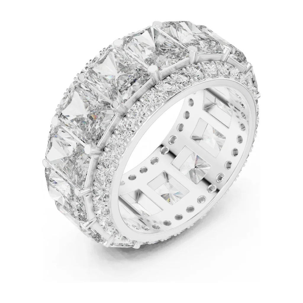 Asscher-Cut Pavé Wide Eternity Band — photo 6
