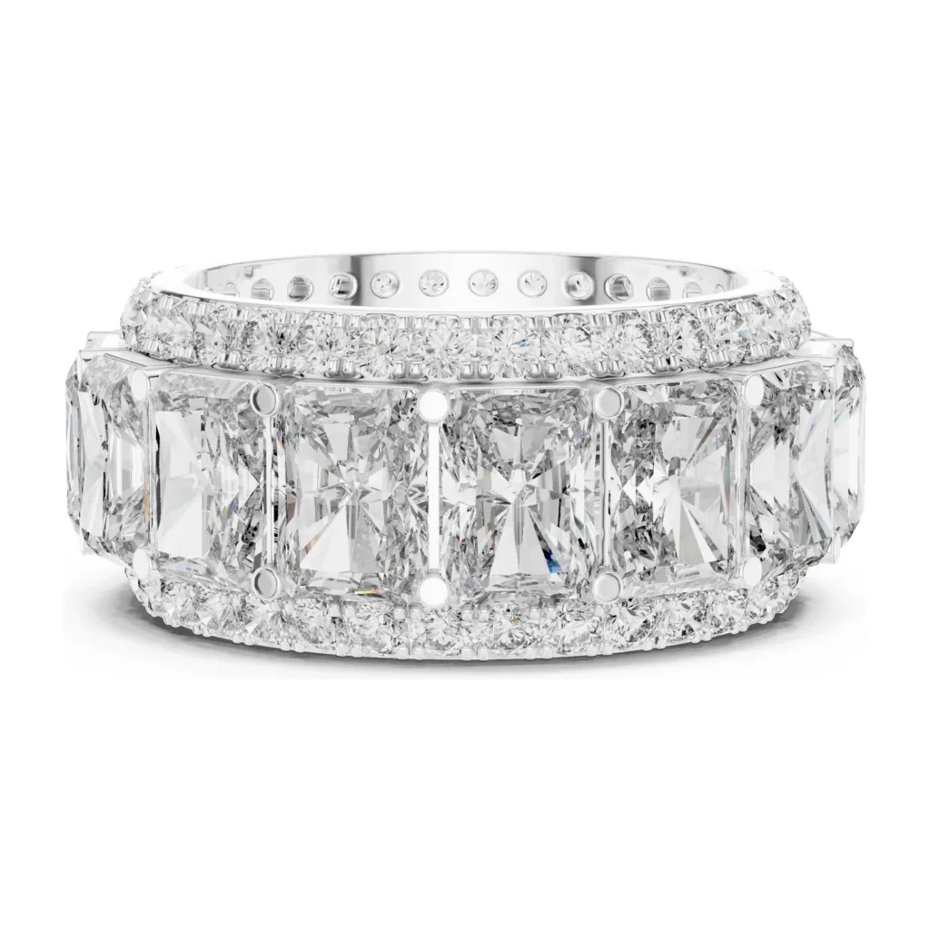 Asscher-Cut Pavé Wide Eternity Band — photo 7